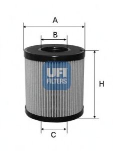 Фильтр масл FORD TRANSIT 2.0D-2.4D 07- UFI HU711/51x