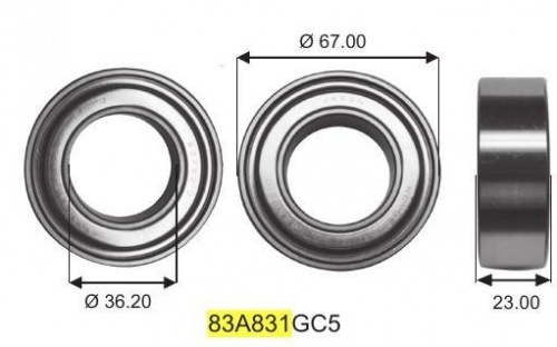 Подшипник подвесной TOYOTA CARINA E KOYO AS-366723