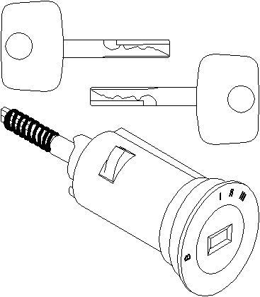 Замок зажигания OPEL VECTRA A/OMEGA A HP