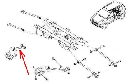 Рычаг подвески RENAULT DUSTER задн прод прав SASIC