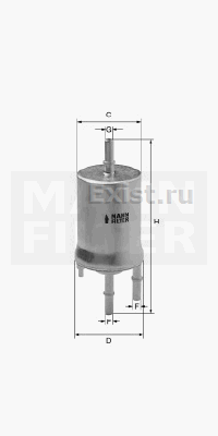 Фильтр топл VAG MAHLE WK69