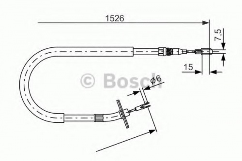 Трос ручника MB SPRINTER/VW LT 46 (+CLASSIC) лев BOSCH