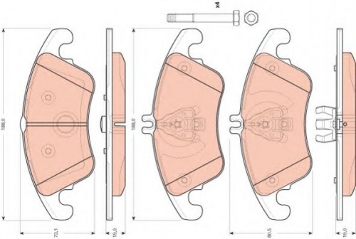 Колодки торм MB W204 пер TRW GDB1737=2130400