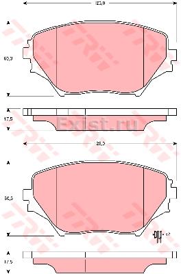 Колодки торм TOYOTA RAV4 II пер RH GDB3251=281300