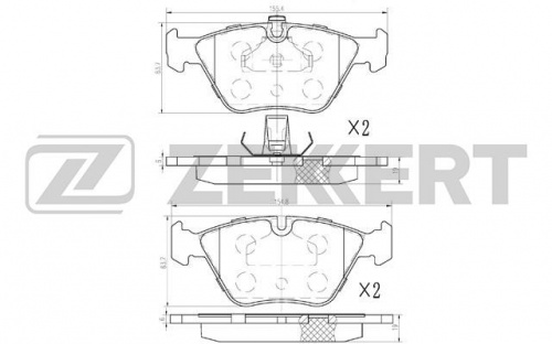 Колодки торм BMW E39 пер ZEKKERT GDB1404=227025