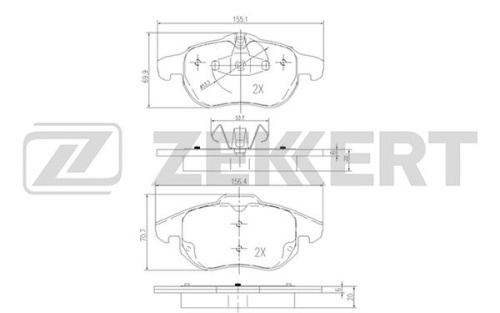 Колодки торм OPEL VECTRA C пер ZEKKERT GDB1686