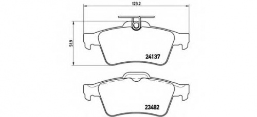 Колодки торм NISSAN P12/VECTRA C зад диск HSB GDB1469