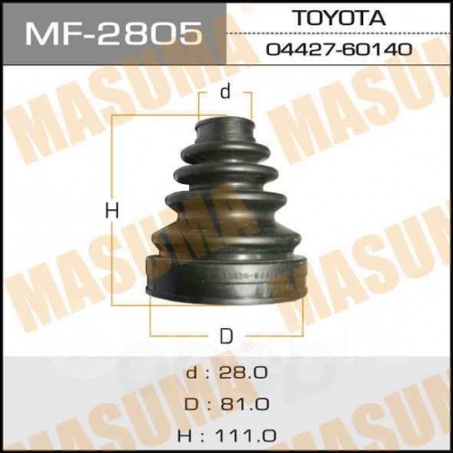 Пыльник ШРУСа TOYOTA LC120 пер внутр MASUMA (трипоид/28x81x111)