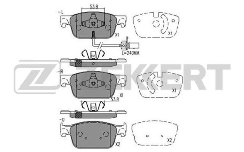 Колодки торм AUDI A4 15-/Q5 17- пер ZEKKERT