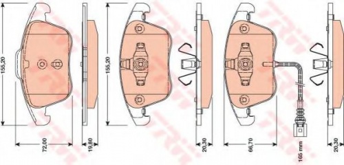 Колодки торм VW TIGUAN 08- пер TRW GDB1762=2121921