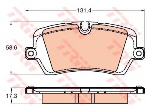 Колодки торм LAND ROVER RANGE ROVER зад TRW GDB2029=2154100