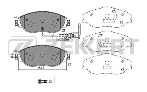 Колодки торм SKODA KODIAQ пер ZEKKERT GDB2114