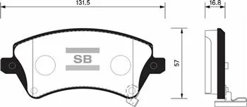 Колодки торм TOYOTA COROLLA E120/VORTEX TINGO пер SANGSIN GDB3288=282212