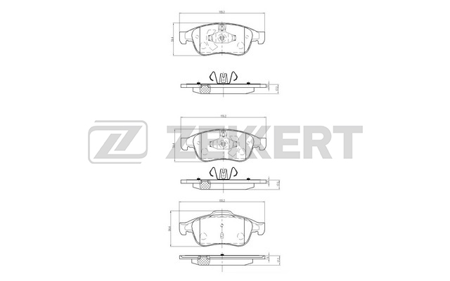 Колодки торм RENAULT DUSTER 2.0+1.5D/MEGANE III/FLUENCE/SCENIC III/LAGUNA III/KAPTUR 2.0 пер ZEKKERT GDB1789