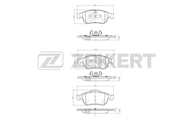 Колодки торм RENAULT DUSTER 2.0+1.5D/MEGANE III/FLUENCE/SCENIC III/LAGUNA III/KAPTUR 2.0 пер ZEKKERT GDB1789