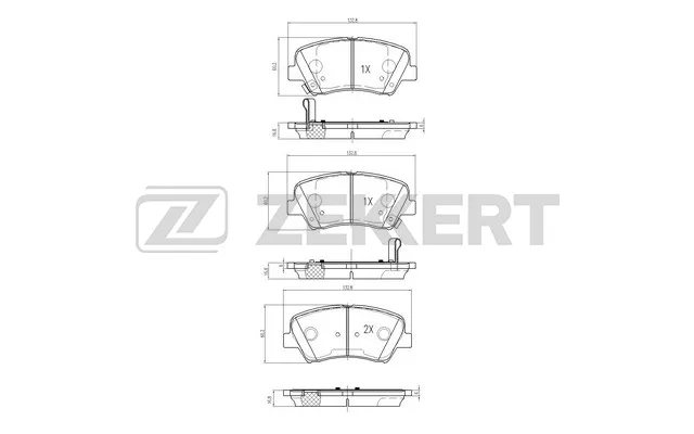 Колодки торм HYUNDAI ELANTRA 11-/CEED 12- пер ZEKKERT GDB3549