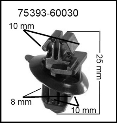 Пистон TOYOTA OE (молдингов)