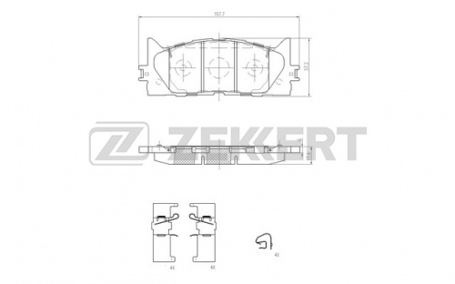 Колодки торм TOYOTA CAMRY V40/V50 пер ZEKKERT GDB3429