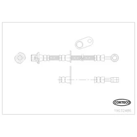 Шланг торм VAG CADDY 96-04 задн CORTECO