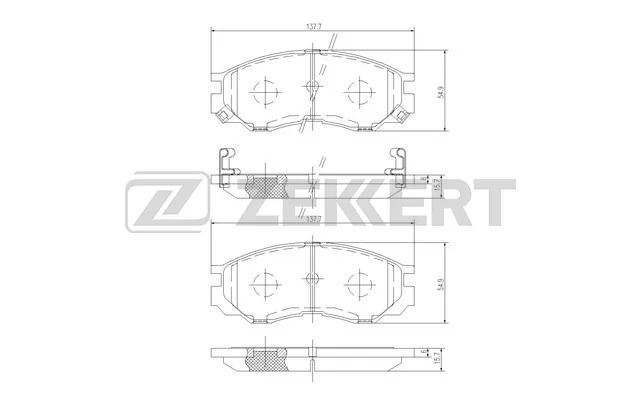 Колодки торм SHUANGHUAN SCEO/MITSUBISHI L200/L300/L400 пер ZEKKERT GDB1286=258300=D6081