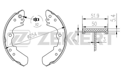 Колодки торм OPEL FRONTERA A зад бар ZEKKERT GS8551