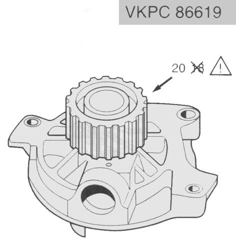 Насос водяной VW T4/LT/CRAFTER 5цил SKF