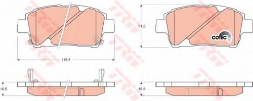 Колодки торм TOYOTA COROLLA/CELICA/GEELY FC/MK пер ZEKKERT GDB3242=GDB7075=274002