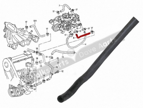 Патрубок ОЖ VAG HP 1114302500