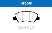 Колодки торм HYUNDAI SOLARIS 17-/KIA RIO 17-/CEED 12- пер HSB GDB3548 (с отверстиями)