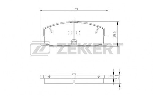 Колодки торм MAZDA 6/323 зад ZEKKERT GDB3311