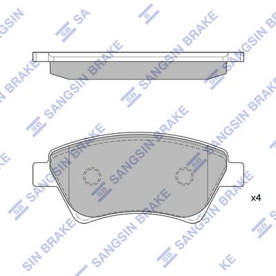 Колодки торм RENAULT LAGUNA/MEGANE II пер SANGSIN GDB1552 (LM1B)