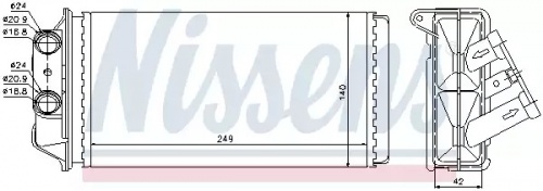 Радиатор отопителя FIAT ALBEA NISSENS