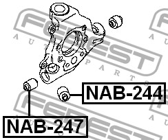 Сайлентблок рычага NISSAN MURANO зад подв поперечного нижнего LYNX NAB-247 (в кулак)