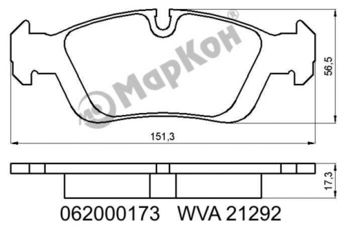 Колодки торм BMW E36/E46 пер МАРКОН GDB1348=238440