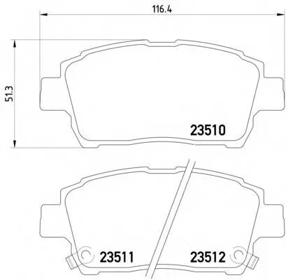 Колодки торм TOYOTA COROLLA/CELICA/GEELY FC/MK/GW HOVER M4 пер HSB GDB3242