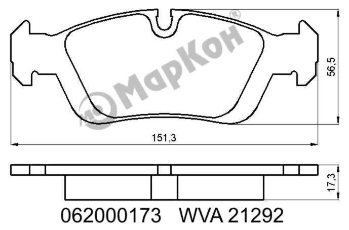 Колодки торм BMW E36/E46 пер МАРКОН GDB1348=238440