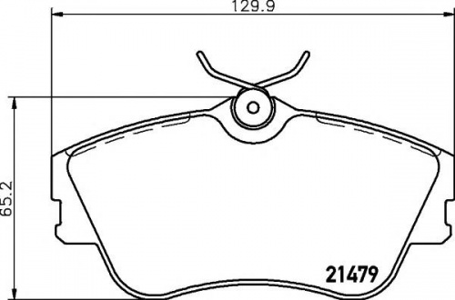 Колодки торм VW T4 96-03 пер 15" прямоуг HSB GDB1092