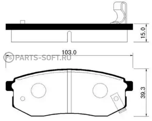Колодки торм HYUNDAI зад HSB GDB3384