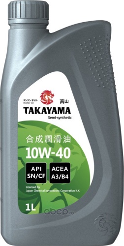 Масло мот TAKAYAMA 10W40 1L (SN/CF/A3/B4)