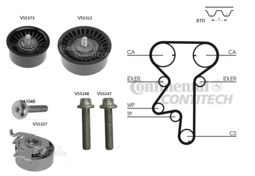Р/к ГРМ OPEL 1.4-1.8 CONTI