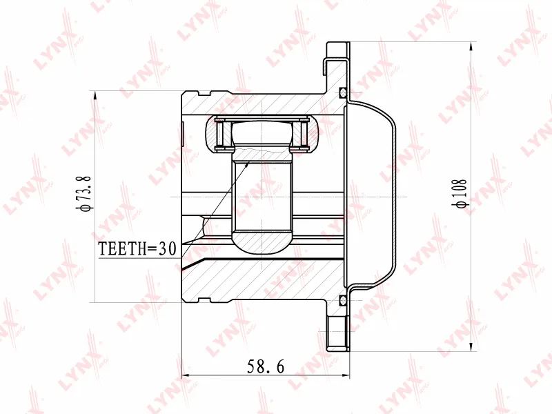 ШРУС VAG внутр LYNX 1711-TT=661006=514307=75441S