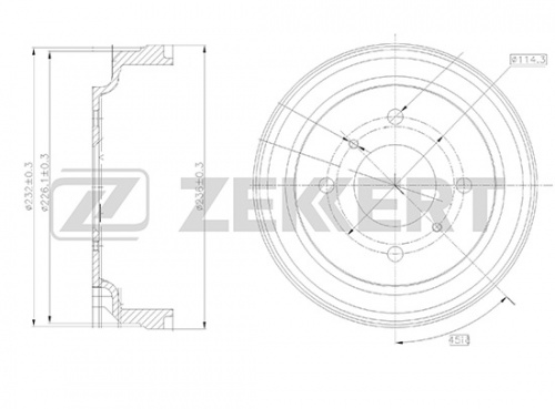 Барабан торм NISSAN ALMERA CLASSIC ZEKKERT 100299