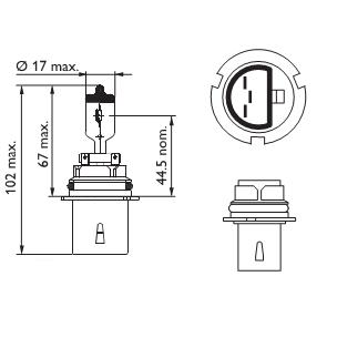 Автолампа HB5 PHILIPS