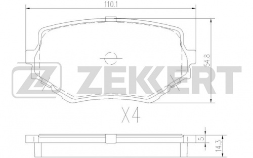 Колодки торм SUZUKI GRAND VITARA пер ZEKKERT GDB3132=259402