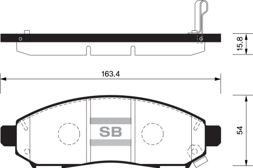 Колодки торм NISSAN NAVARA/PATFINDER пер SANGSIN GDB3404