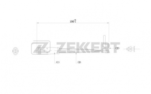 Датчик износа колодок MB пер/зад ZEKKERT 19186=1987473070=401203755=GIC336=GIC184