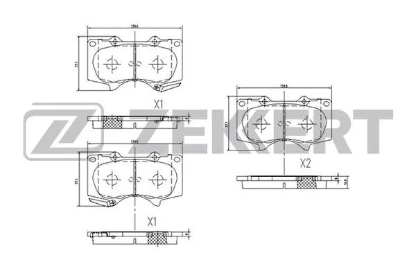 Колодки торм TOYOTA LC120/150 пер ZEKKERT GDB3364