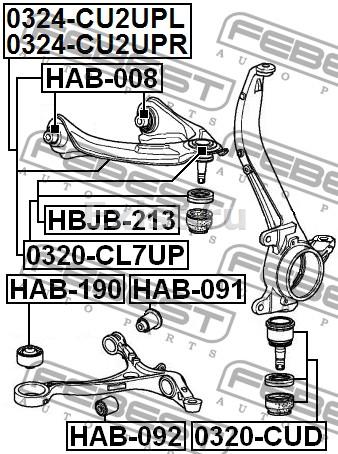 Опора шаровая HONDA ACCORD 08- нижн CTR 0320-CUD