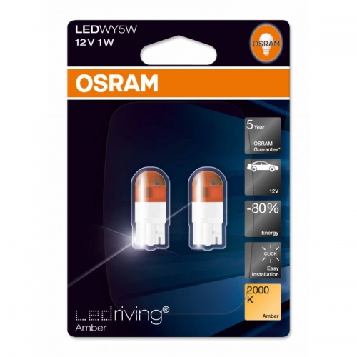 Автолампа LED WY5W OSRAM (пара/2000K)