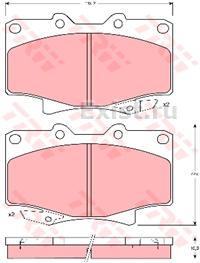 Колодки торм TOYOTA LC80/HI-LUX пер TRW GDB1154=242904=GDB3428 (+PFK208)